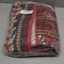 GarveeHome Christmas Rugs 3x5, Entryway Machine Washable Rug with Non Slip Backing, Low-Pile Stain Resistant Doormat for Indoor Outdoor Hallways Kitchen Bathroom Bedroom Red