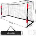 12X6FT Soccer Goal, Portable Soccer Goals for Backyard, Easy to Carry, Easy to Install, Comes with 1 Carry Bag, 4 Ground Nails, Youth and Adult Training Equipment.