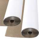 Eaasty 2 Pack 12 Feet x 35 Inch Corrugated Cardboard Roll White Single Face Corrugated Cardboard Paper Sheets for Moving Shipping Storage or Small Business Packing