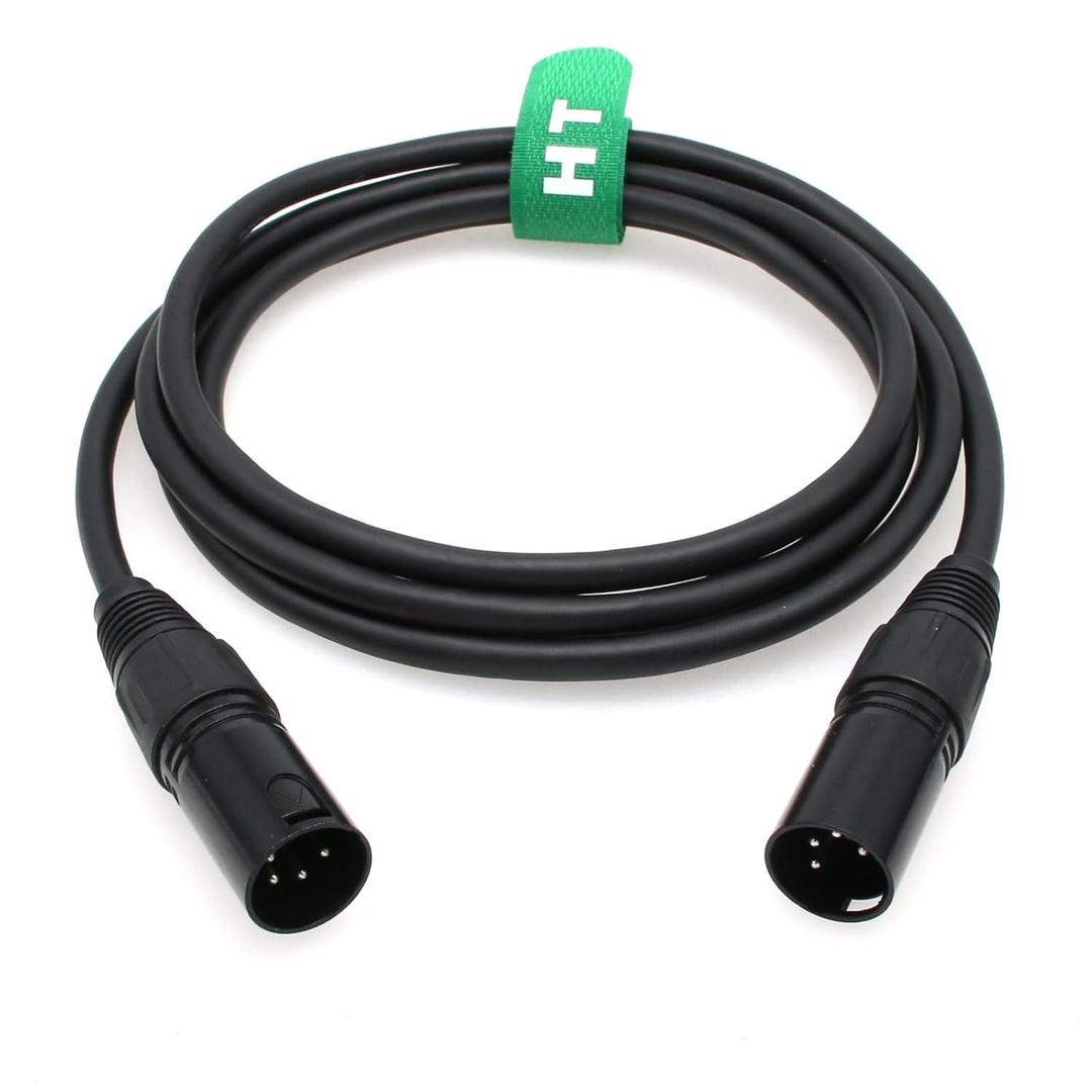 XLR 4 Pin Power Supply Cable for Godox VL150 VL200 VL300 Video Light and Controller, XLR Male to Male 2M