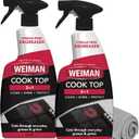 Weiman Cooktop Cleaner Spray for Daily Use, Streak & Residue Free, Non-Abrasive Formula, 2 Pack with Micro Towel