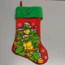 Wondapop Teenage Mutant Ninja Turtles in Santa Hats Embroidered 20 inch Applique Christmas Stocking