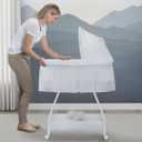 Delta Children Deluxe Soothing Dreams Bassinet, Grey Windchime