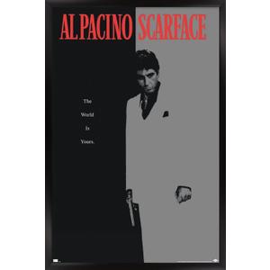 Trends International Scarface - One Sheet Wall Poster, 22.375" x 34", Black Framed Version