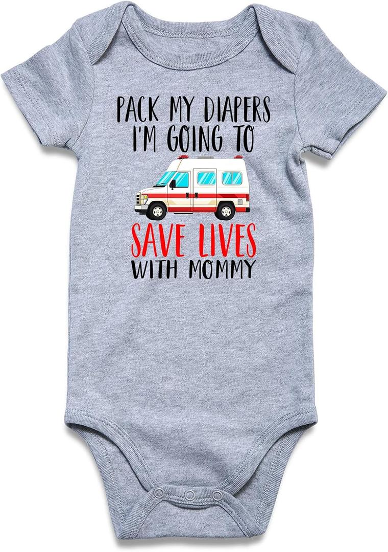 Loveternal Neutral Baby Girls Boys Cotton Romper Cute Saying Newborn Clothes 0-12 Months (Gray-22)