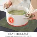 MOSAYT Vinyl Placemats Set of 6-12 X 17 Inch - Faux Leather 100% Waterproof Oil-Proof Wipeable PU Place Mats, Heat Resistant Reversible Table Mats for Kitchen, Dining, Outdoor (Olive Green)