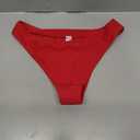 RELLECIGA Women's Mid Waisted High Cut Bikini Bottoms L