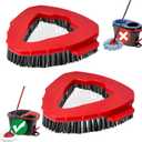 Scrub Brush, 2 Pcs Spin Mop Scrub Brush Head Compatible for EasyWring 1-Tank System, Hard Bristle Cleaning Brush for Bathroom, Kitchen, Tub and Tile