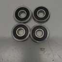 uxcell F6201-2RS Flanged Ball Bearing 12x32x10mm Double Sealed Chrome Steel Bearings 4pcs