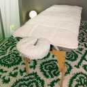 Fleece Massage Table Pad,Extra Soft Quilted Fleece Massage Bed Cushion with Face Cradle Cover,Washable Elastic Fitted Spa Massage Table Topper for Salon,Spa & Home,71 x 31 Inch
