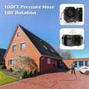 Wall Mounted PowerWasher, 100FT Retractable Hose, Foam Cannon & 5 Quick Connect Nozzles