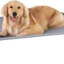 Elevated Dog Bed for Large Dogs,Raised Dog Cots,Indoor & Outdoor Cooling Waterproof Pet Hammock with Washable Breathable Mesh,Grey 50in (XL- 50.8"x 31"x 8")