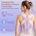 NLNYCT Posture Corrector for Women 2-in-1 Back Brace with Shoulder Support, Adjustable Full Back Straightener for Upper & Lower Back Pain Relief, Hunchback, Scoliosis & Spine Alignment (L/XL)