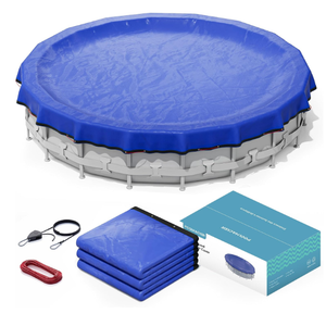 POOLHACKER 2026 Upgrade 18FT Round Winter Pool Cover for Above Ground Pools
4 Foot Overlap, Extra-Thick 185 GSM Fabric, Handles -10°F Weather, Windproof, Tear-Resistant, Waterproof, UV Protection