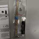 MioHHR Slim Metal Band Compatible with Apple Watch Band 42mm(Series 11 10) 41mm(Series 9 8 7) 40mm(Series 6 5 4 SE3/2/1) 38mm(Series 3 2 1),Stainless Steel iWatch Bands for Women,Silver/Gold