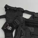 OneTigris Tactical Dog Harness - Fire Watcher Comfortable Patrol Vest (Black, Medium)