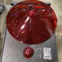 iBorn 19.5-inch Hummingbird Feeders Baffle, Weather Guard, Hanging Bird Feeders Protect, Red, Pack of 1