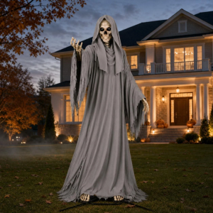 3 Pcs Grim Reaper Robe and Hood Scarf Set for Skeleton
Hooded Cloak Outfit Accessories, Halloween Outdoor Yard, Haunted House Prop Decoration