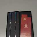 Hagary Dragon Chopsticks Metal Reusable Designed In Korea Japanese Style Stainless Steel 316 18/10 Non-Slip Dishwasher Safe Laser Etched (Blue - 2 Pairs)