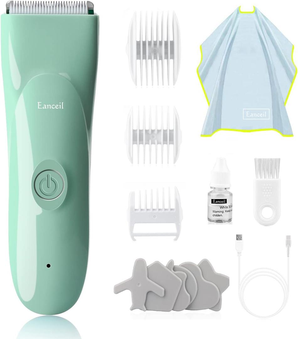Baby Hair Clippers - Ultra Quiet Electric Hair Trimmer, Cordless Rechargeable Waterproof Haircut Kit for Kids Infants & Adult.