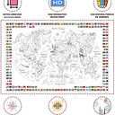 Dekali Designs Kids World Map Coloring Poster - 35 x 52 Inches Jumbo Coloring Poster With World Flags for Classroom, Home, Birthday Parties or Other Events