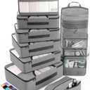 Veken 10 Set Packing Cubes for Travel Essential, Suitcase Organizer Bags in 4 Sizes, Carry-On Luggage Accessories with Large Laundry & Hanging Toiletry Bag, Must-Have for Airplane, Road Trip & Camping