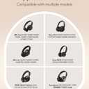 Headphone Case Soft for JBL Tune 510BT/520BT/500BT/720BT/Sony WH-CH520/510/720/710/BERIBES/SoundCore Q20/30/TOZO/KVIDIO/JLab/Bose, Ultra-Thin Headphones Case Bag Travel Carrying Universal (Beige)