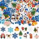 360Pcs Christmas Foam Stickers, Christmas Tree Snowman Elk Glitter Snowflake Foam Stickers for Xmas Party Favors DIY Crafts Decor