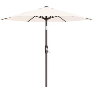 AreShark 7.5FT Patio Umbrella Table Market Umbrella w/Tilt and Crank, Heavy-Duty Outdoor Umbrellas for Pool, Deck, Garden and Backyard, Cream White