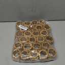 JAPCHET Set of 25 Round Woven Napkin Ring, 1.96x1.96 inch Water Hyacinth Farmhouse Rattan Napkin Rings, Handmade Braided Nature Napkin Rings for Party, Wedding