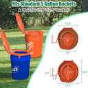 PAHTTO Portable Toilet Seat for 5 Gal Buckets, Camping Toilet Seat with Lid for Adults, Snap-on Toilet Seat with Storage Bags and Disposable Toilet Bags, Camping, Hiking, Emergency, Car, Boat