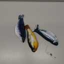 Cat Toys Flopping Fish 3 Pack Rechargeable Cat Toys Interactive for Indoor Exercise with Catnip, Moving Cat Toy 3 Flapping Mode 7.1 Inches Electric Realistic Plush Wiggle Fish