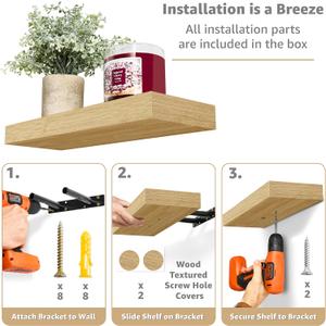 Floating Shelves for Wall  Floating Shelf for Kitchen, Bedroom, Living Room, Bathroom, Home & Wall Decor - Mounted Bathroom Shelves with Invisible Brackets, 6"x6"x1"