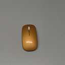 Guiheng Wireless Bluetooth Mouse,LED Dual Mode Rechargeable Silent Slim Laptop Mouse,Portable(BT5.2+USB Receiver) Dual Mode Computer Mice,for Laptop,Desktop Computer,ipad Tablet,Phone,TV (Gold)