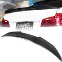 AeroBon Real Carbon Fiber Trunk Spoiler Compatible with 2011-2016 BMW 5 Series F10 Sedan F10 M5 Spoiler (H Style) High Kick