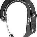 GEAR AID HEROCLIP (Small) Carabiner Gear Clip and Hook, for Hanging Bags, Purses, Lanterns, Strollers, Tools, Helmets, Water Bottles, and More (Stealth Black)