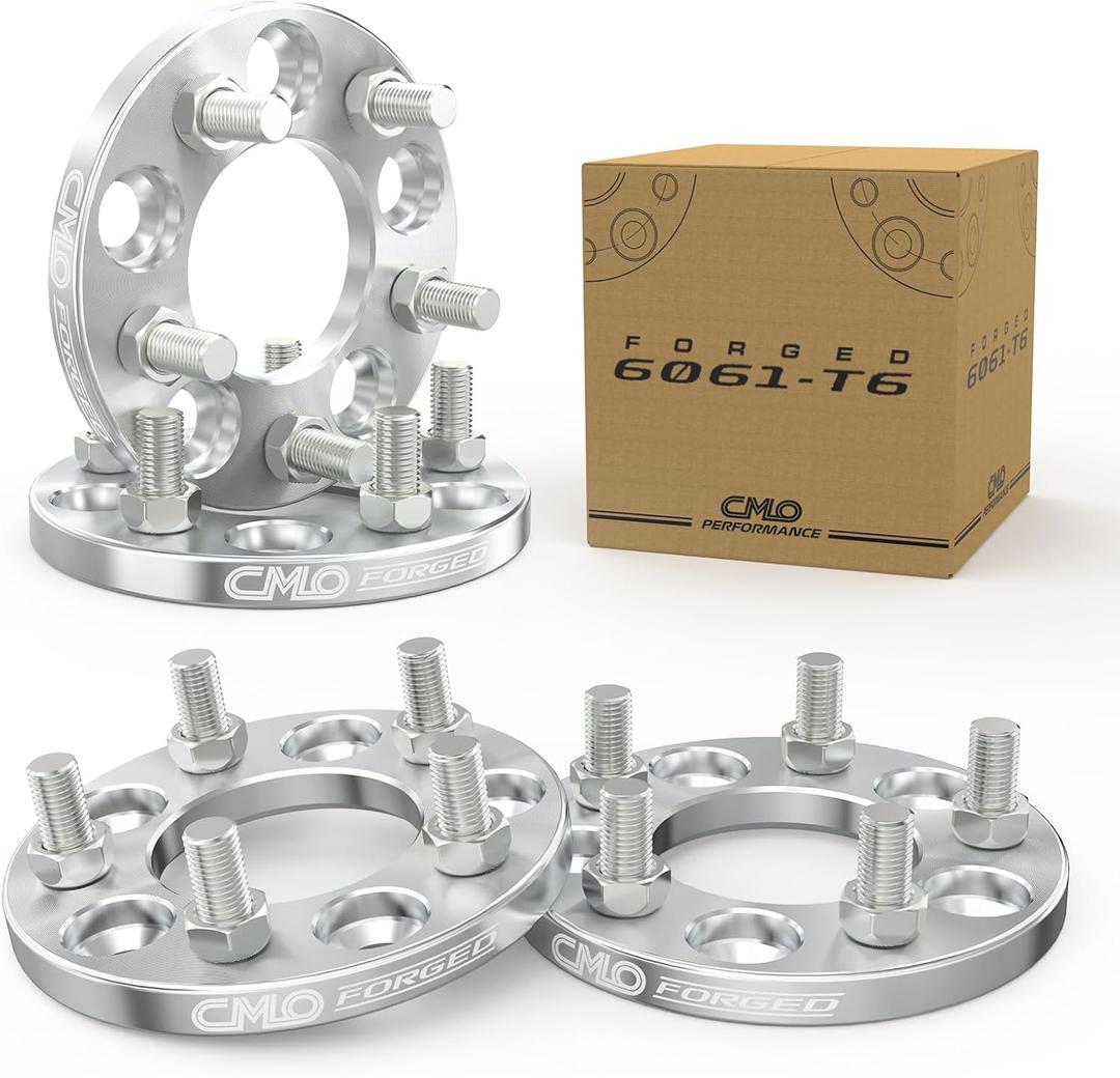 Customadeonly Forged 5x108 to 5x114.3 Wheel Adapters 15mm (0.6 Inch) Hubcentric Without Lip 63.4mm Bore M12x1.5 Studs (4pcs) Anodized Conversion Kit Stud Trimming Required 5x4.25 to 5x4.5 Adapter