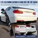 Gloss Black Rear Diffuser FIT 2012–2018 BMW 3 Series F30/F31 330i 335i 340i M Sport – M-Tech Single Muffler Dual Out Bumper Lower Lip – Exterior Styling Upgrade