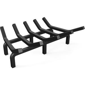 Mr IRONSTONE Fireplace Grate Fireplace Log Holder Solid Steel Heavy Duty Firewood Log Burning Rack Fire Grates for Outdoor Kindling Tools Pit Indoor Wrought Iron Wood Stove 17 inch