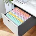 SUNEE 6 Pack Hanging File Folders,Hanging File Folders Letter Size with 1/5-cut Tabs, Assorted Macaron Colors Folders,Stay Organized for Your Home and Office Bulk File and Documents