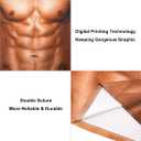 Goodstoworld Unisex 3D Fake Abs T Shirts Shredded Chest Printed Short Sleeve Costume Novelty Tees Shirt (Medium, Muscle Chest-2)