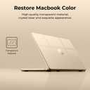 EooCoo Case Compatible with MacBook Air 13 inch M5 2026-2022 M4 M3 M2 A3449 A3240 A3113 A2681, Crystal Hard Shell Scratch Resistant Protective Cover Compatible for MacBook Air 13.6 inch, Starlight