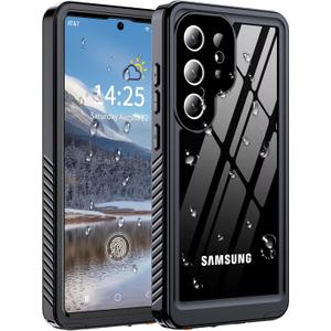for Samsung Galaxy S25 Ultra Case, IP68 Waterproof with Built-in Screen&Lens Protector [14FT Military Shockproof] Full Body Heavy Duty Protective Phone Case for S25 Ultra 5G, Black