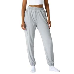 Leapstride Women's Performance Cargo Jogger Pants - Elastic Waist, Multi-Pockets, Moisture-Wicking for Running/ Daily XL