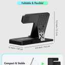 Wireless Charger iPhone Charging Station: 3 in 1 Charger Stand Multiple Devices for Apple - iPhone 17 16e 16 15 14 Pro Max 13 12 11 - Watch 10 9 8 7 6 5 4 3 2 SE and Ultra Series - Airpods 4 3 Pro (Black)