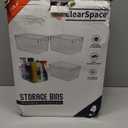 ClearSpace Clear Plastic Storage Bins  Pantry Organizers & Storage Containers, Cabinet Organizer - Home Organization Must Haves for Kitchen, Laundry Room, Office, Closet, Garage & Freezer (4 Pack)