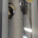 Bumkins Toddler Utensils, Kids Size Fork and Spoon Set, Silicone and Stainless-Steel Training Silverware, Angled Forks/Sporks Feeding, Children Hold Learning to Eat, 18 Mos Up, Vanilla Sprinkles