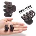 Cobahom 24 Pack Small Hair Claw Clips 1.2 Inch Plastic Matte Hair Clips for Thin Hair No-Slip Mini Hair Clip Hair Styling Accessories for Women and Girl (Black, Brown, Apricot, Chocolate)