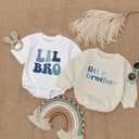 2PCS Baby Boy Little Bro Romper Set, Baby Bodysuit, Newborn Boy Gift, Baby Boy Outfit, Cute Little Bro Baby Outfit