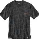 Carhartt Men's Relaxed Fit Lightweight Short-Sleeve Pocket Logo Graphic T-Shirt, Shadow Signature Camo
 (XL)